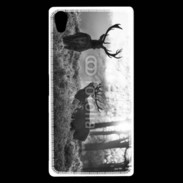 Coque Sony Xperia Z5 Premium Cerf en noir et blanc 150