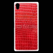 Coque Sony Xperia Z5 Premium Effet crocodile rouge