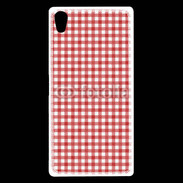 Coque Sony Xperia Z5 Premium Effet vichy rouge et blanc