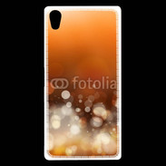 Coque Sony Xperia Z5 Premium Fond bulles ocres