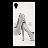Coque Sony Xperia Z5 Premium Escarpins strass argent