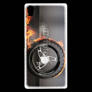 Coque Sony Xperia Z5 Premium Roue en feu dragster