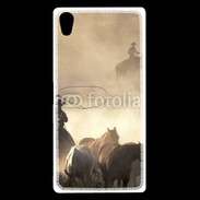 Coque Sony Xperia Z5 Premium Cowboys et chevaux