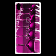 Coque Sony Xperia Z5 Premium Verre de vin sur fond rose