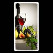 Coque Sony Xperia Z5 Premium Vin rouge et fruits