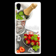 Coque Sony Xperia Z5 Premium Champagne et fraises