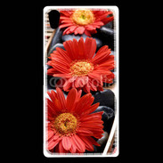 Coque Sony Xperia Z5 Premium Fleurs Zen rouge 10