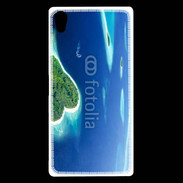 Coque Sony Xperia Z5 Premium île en former de cœur au milieu de la mer