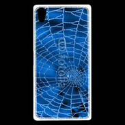 Coque Sony Xperia Z5 Premium Toile d'araignée bleue