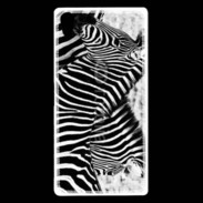 Coque Sony Xperia Z5 Premium Zèbre en noir et blanc
