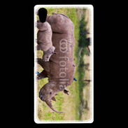 Coque Sony Xperia Z5 Premium Rhinocéros et son petit