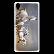 Coque Sony Xperia Z5 Premium Groupe de chevaux blancs