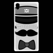 Coque Sony Xperia Z5 Premium Moustache et casquette tête de mort