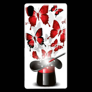Coque Sony Xperia Z5 Premium Papillons magiques rouges