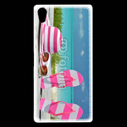 Coque Sony Xperia Z5 Premium La vie en rose à la plage