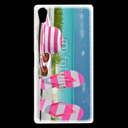 Coque Sony Xperia Z5 Premium La vie en rose à la plage