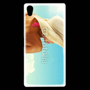 Coque Sony Xperia Z5 Premium Femme à chapeau de plage