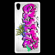 Coque Sony Xperia Z5 Premium Graffiti wall background, urban art 1000