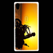 Coque Sony Xperia Z5 Premium Femme biker au couché de soleil