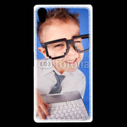 Coque Sony Xperia Z5 Premium jeune Geek avec clavier