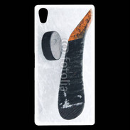 Coque Sony Xperia Z5 Premium Crosse et palet de Hockey sur glace