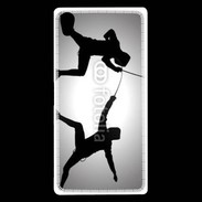 Coque Sony Xperia Z5 Premium Silhouette d'escrimeurs