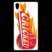 Coque Sony Xperia Z5 Premium Cricket balle flamme