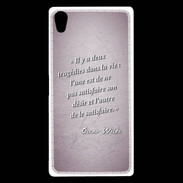 Coque Sony Xperia Z5 Premium Tragédie Rose Citation Oscar Wilde