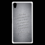Coque Sony Xperia Z5 Premium Tragédie Noir Citation Oscar Wilde