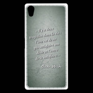 Coque Sony Xperia Z5 Premium Tragédie Vert Citation Oscar Wilde