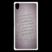 Coque Sony Xperia Z5 Premium Chaque fois Violet Citation Oscar Wilde