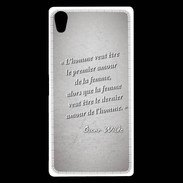 Coque Sony Xperia Z5 Premium Homme veut Gris Citation Oscar Wilde