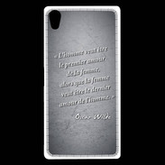 Coque Sony Xperia Z5 Premium Homme veut Noir Citation Oscar Wilde