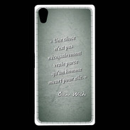 Coque Sony Xperia Z5 Premium Chose vraie Vert Citation Oscar Wilde