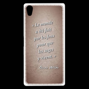 Coque Sony Xperia Z5 Premium Fous sages Rouge Citation Oscar Wilde