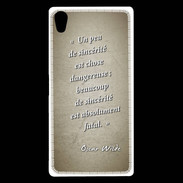 Coque Sony Xperia Z5 Premium Sincérité fatale Sepia Citation Oscar Wilde