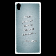 Coque Sony Xperia Z5 Premium Survie mort Turquoise Citation Oscar Wilde