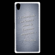 Coque Sony Xperia Z5 Premium Incertitude amour Bleu Citation Oscar Wilde