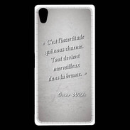 Coque Sony Xperia Z5 Premium Incertitude amour Gris Citation Oscar Wilde