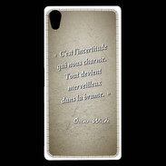 Coque Sony Xperia Z5 Premium Incertitude amour Sepia Citation Oscar Wilde