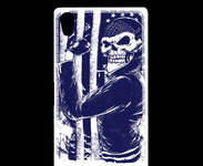 Coque Sony Xperia Z5 Premium Tête de mort Biker USA