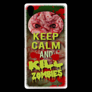Coque Sony Xperia Z5 Premium Keep Calm and Kill Zombies Cervelle