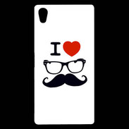Coque Sony Xperia Z5 Premium I love Lunette Moustache