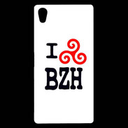 Coque Sony Xperia Z5 Premium I love BZH 2