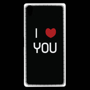 Coque Sony Xperia Z5 Premium I love you noir