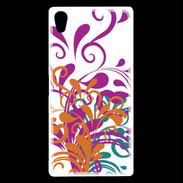 Coque Sony Xperia Z5 Premium motif floral orange