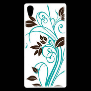Coque Sony Xperia Z5 Premium motif floral bleu clair