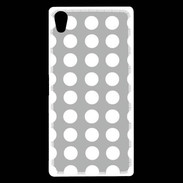 Coque Sony Xperia Z5 Premium pois gris & blanc