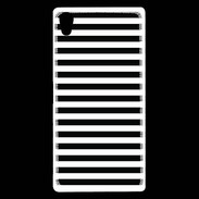 Coque Sony Xperia Z5 Premium rayures noires et blanches