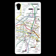 Coque Sony Xperia Z5 Premium Plan de métro de Paris